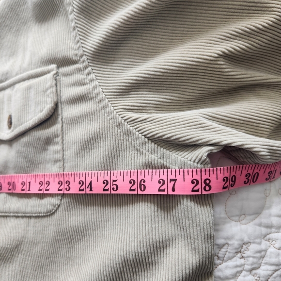 Abercrombie & Fitch Tan Corduroy Shirt Shacket Men's XL Women's Oversized Fall - Picture 9 of 10